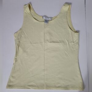 🌸3/$15 Geoffrey Beene Sport Canary Yellow Sleeveless Rounded Neckline Top